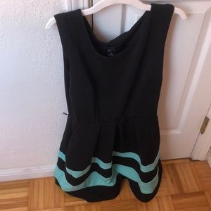 Black and aqua dress